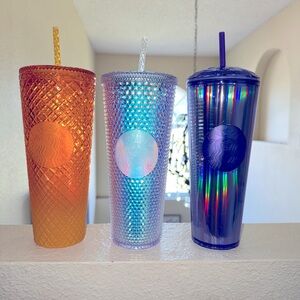 Starbucks Iridescent and Textured Tumbler Trio